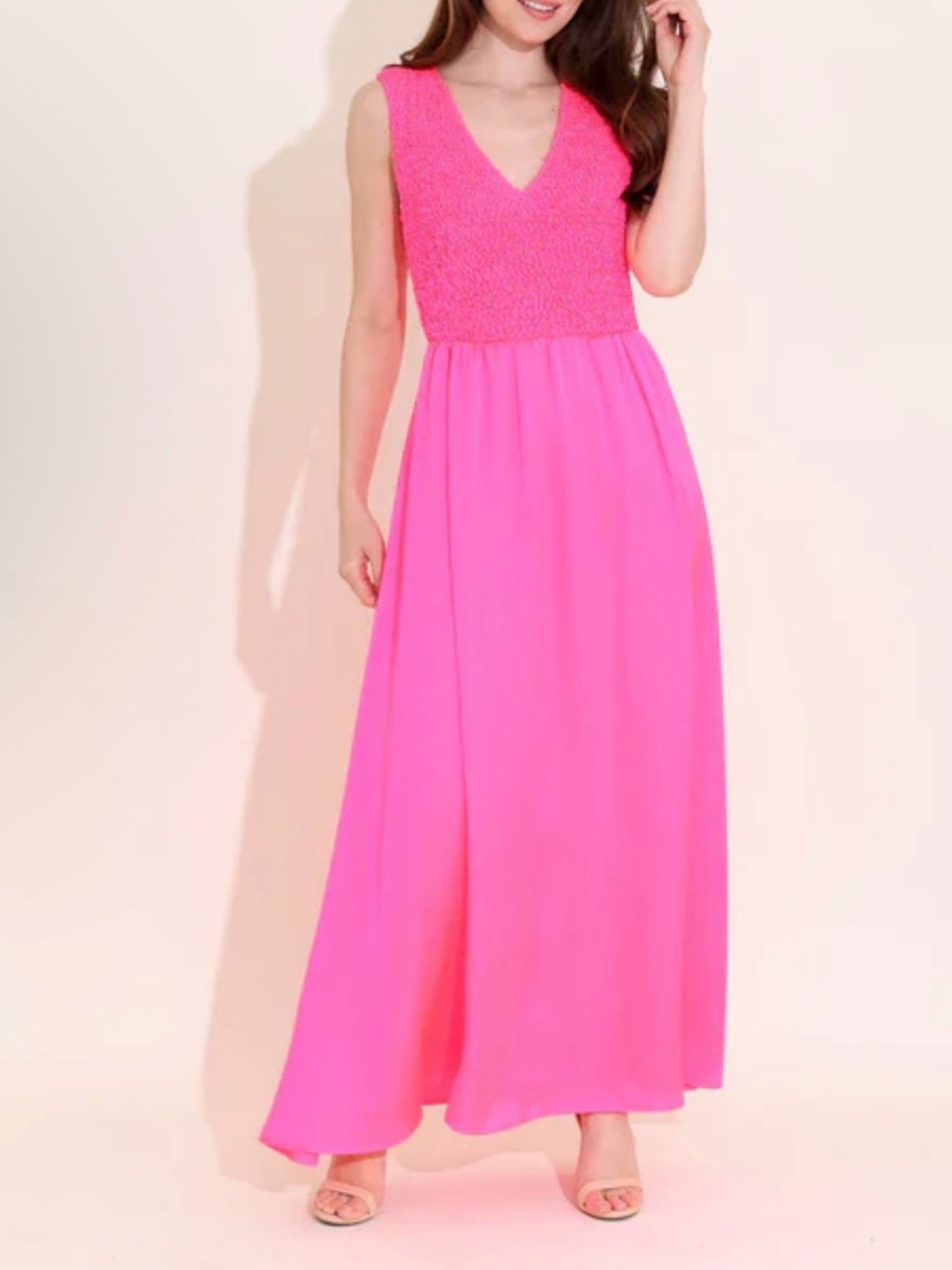 Alden Adair Hazel Dress – Neon Pink Maxi Dress – NWT – Size Small – $378 Retail